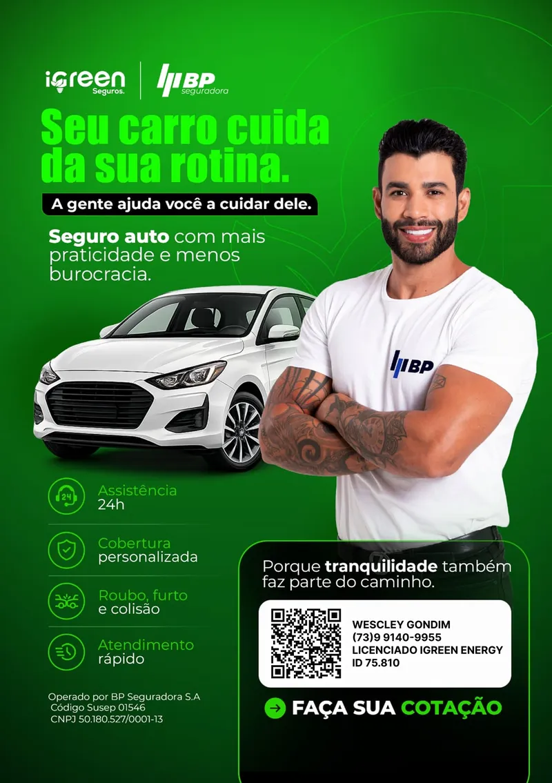 Seguro auto iGreen — Seu carro cuida da sua rotina